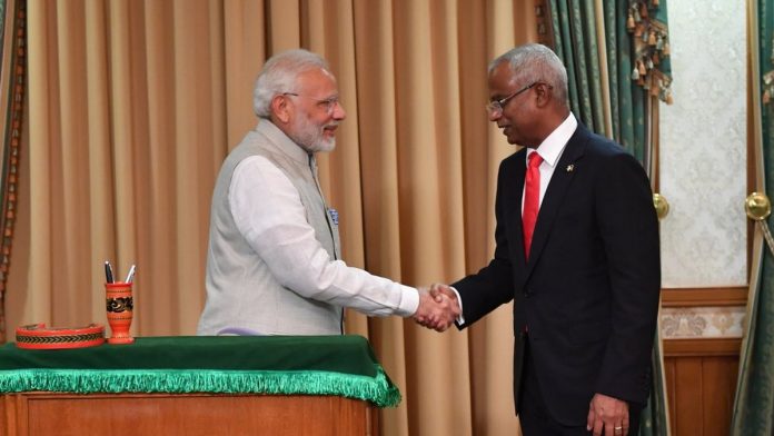 modi-maldives मोदी और सोलिह साथ में